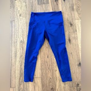 Never worn Zella blue leggings size large